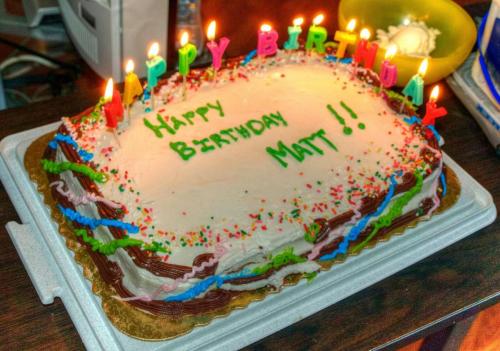 Matt's birthday cake